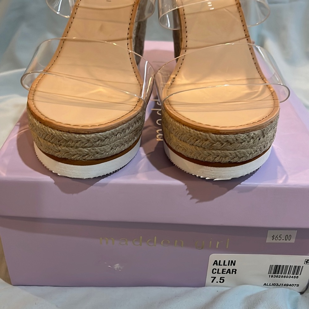 Madden girl clear wedges